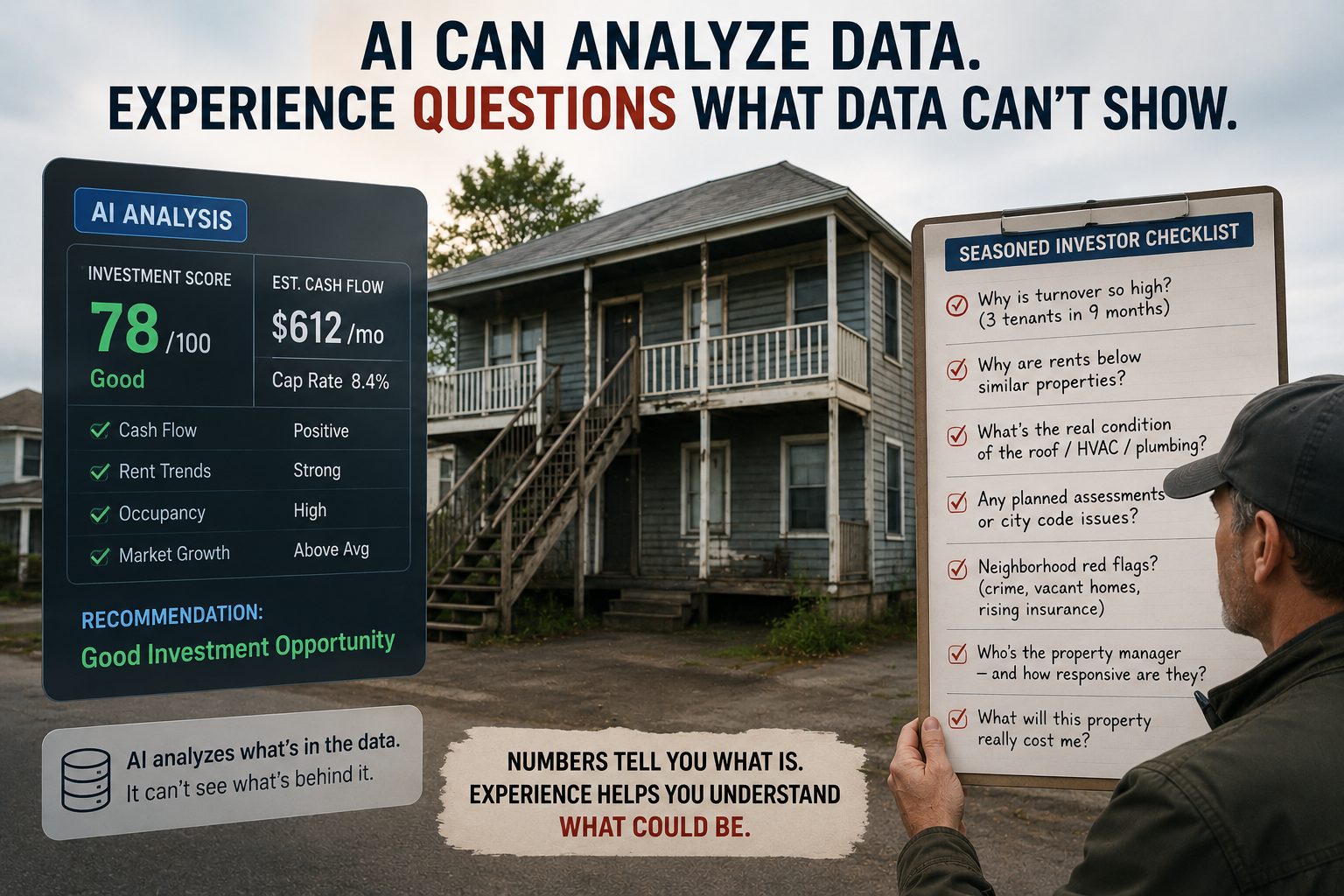 AI vs reality for an income property investment