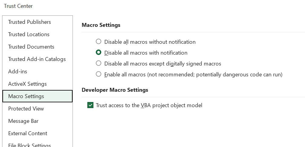 How to Enable Macros in Excel - for RealData Products - RealData